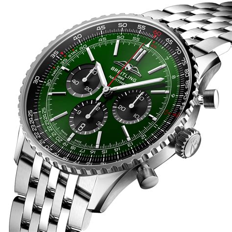 green face breitling|breitling green dial chronograph.